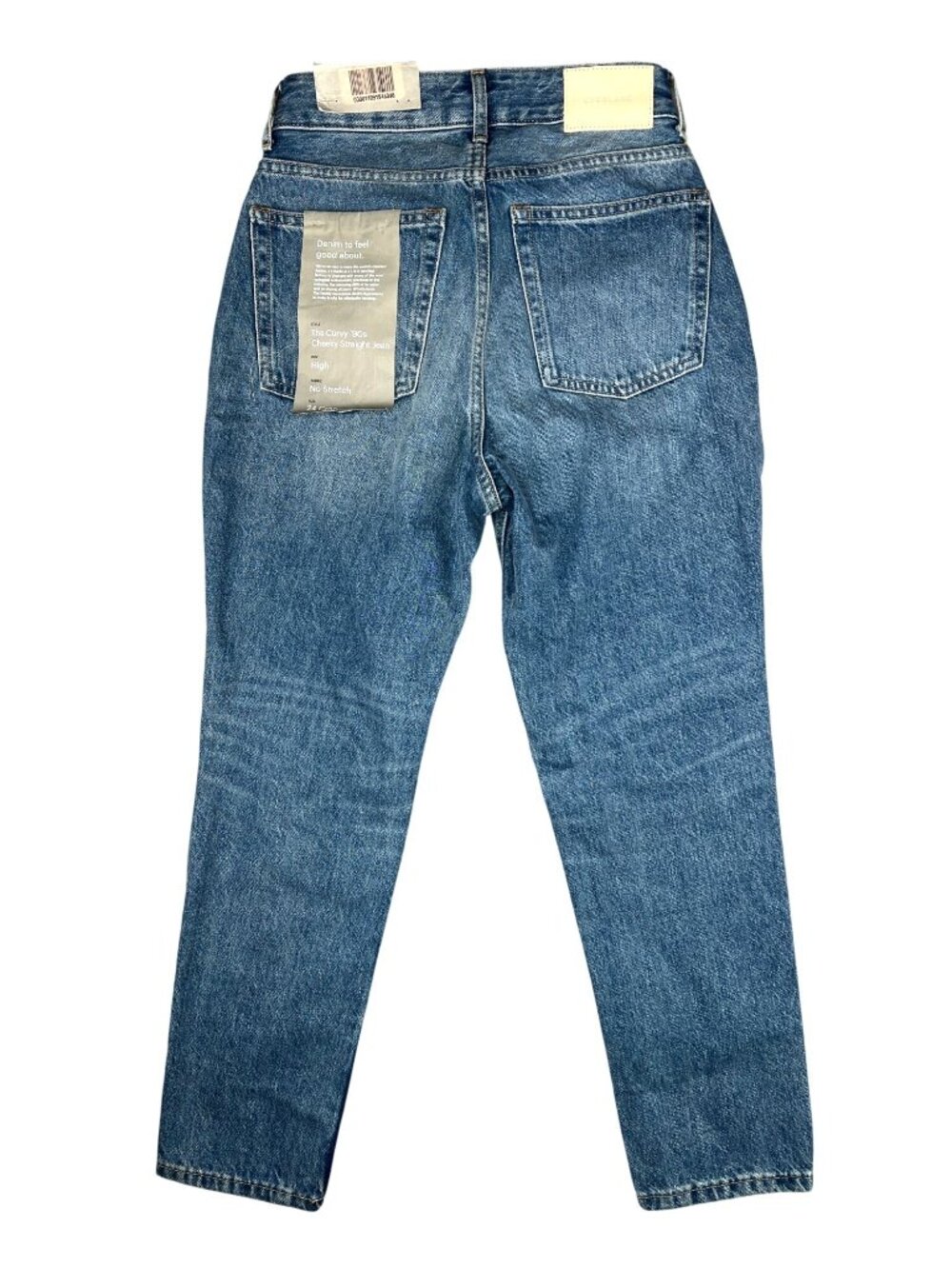 The Curvy 90s Cheeky Straight Jean By Everlane - Vintage Mid Blue High Rise 24 - Picture 4 of 16